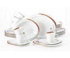 Seltmann Weiden - Servizio da tavola in Porcellana Dura, 30 Pezzi, per 6 Persone, Colore: Bianco