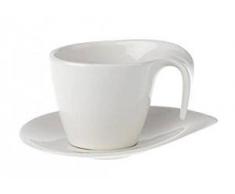 Villeroy & Boch Flow Tazza Colazione con Piatto, 2 Pezzi, Premium Porcellana