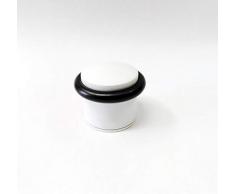 JDEL - Fermaporta 25 mm, Colore: Bianco Opaco 803BLM