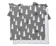 Clayre & Eef LSH29 - Cuscino per Sedia con gommapiuma, 40 x 40 cm