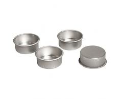 Rayher 56936000 - Portacandele in Metallo, 4,1 cm, Confezione da 4 Pezzi