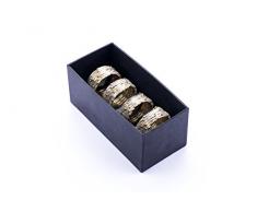 LegendArte LH-031 Allacciatovaglioli Anelli Portatovaglioli Gioiello, Metallo, Multicolore, 14x8x7 cm, 4 unitÃ