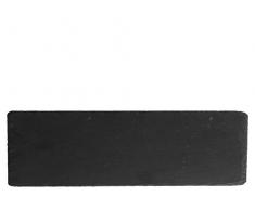 H&H Ardesia Set 6 Piatti Rettangolari, Nero, 52x16x0.5 cm