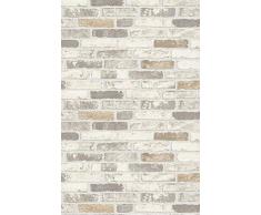 Erismann 6703-11 Carta da Parati in Vinile Goffrato, Effetto Mattoni, Beige, New Luxury BRIX Brick Wall Effect Embossed Textured Vinyl Wallpaper