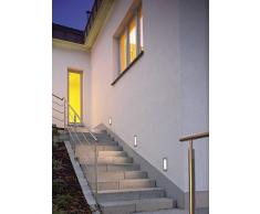 SLV, Lampada da parete a LED, in acciaio spazzolato, A++, 60 lumen, 3000 kelvin