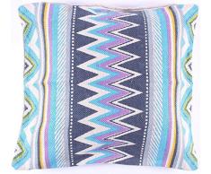 La Finesse Copricuscino Decorativo Quadrato 50 x 50 cm per la casa in Cotone per Soggiorno Divano Camera da Letto cc259, Tessuto colorato, Taglia Unica