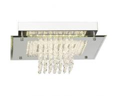 Brilliant Glitter - Plafoniera decorativa in vetro, 18 W, colore: Cromo