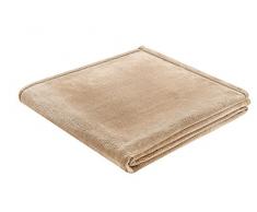 biederlack 696113 Coperta in Pile, Beige, 49 x 37 x 12 cm