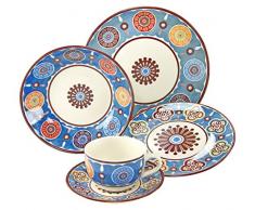 Creatable 19719Â Serie Sumaya Blue, Servizio Combinato, Porcellana, Multicolore, 40Â x 32,5Â x 32,5Â cm, 30Â unitÃ 