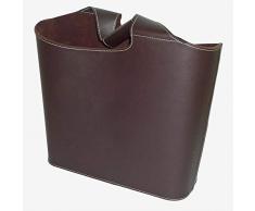 Better & Best - Portariviste in Similpelle con Manico Incrociato Marrone, Dimensioni 14 x 16 x 35 cm, Materiale: Ecopelle, Dorato, Taglia Unica