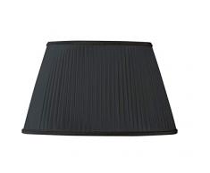 Paralume Plissettato ovale à 20 x 13/15 x 10/12 (plissé mano) nero
