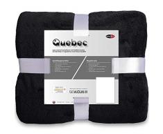 CelinaTex Quebec Coperta soffice Coperta in Microfibra Pile Coperta Giorno XXL 200 x 220 cm Nero
