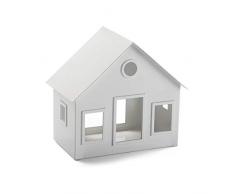 VERSA 20200649 Portacandele, Metallo, Bianco, 20x12x18 cm