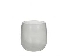 Casa Vivante Davina portacandele, Vetro, Bianco, 10Â x 10Â x 12Â cm