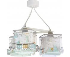 Dalber - Lampada da soffitto E-27, Il treno notturno, Multicolore, 39 x 39 x 20
