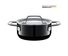 Silit Zeno Black - Pentola con Coperchio in Metallo, 16 cm, 1,3 l, in Ceramica, Adatta a Piani Cottura a induzione, Colore: Nero