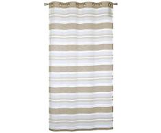 Homemaison Righe Tenda in etamina Aspetto, Poliestere, Lino, 240Â x 140Â cm