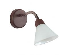 Tosel 70073 - Faretto da parete Flex in acciaio, 50 W G9, marrone, G9 50W 230V