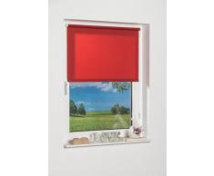 K-home Tenda a Pannello 236626 â 2 Klemmfix Mini, Rosso Luce Diurna, plastica, Tessuto, Rosso, 50 x 150