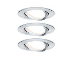 Paulmann luce lampada da incasso a soffitto, in alluminio, 6.8Â W, in alluminio tornito, 8.4Â x 84Â x 5Â cm