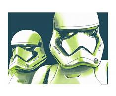 Komar Star Wars Faces Stormtrooper - Decorazione da Parete per cameretta dei Bambini, Stampa Artistica, Disponibile in 3 Misure, Multicolore, WB172-40x30