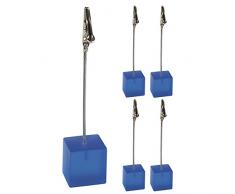 eBuyGB - Confezione da 5 segnaposto segnaposto per Matrimonio Transparent Light Blue