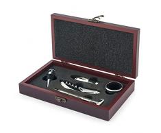 Home Sommelier Cofanetto con 5 Accessori per Vino, Legno