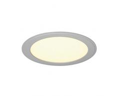 SLV LED faretto da incasso luce Senser, 14 W, rotondo, SMD, 120 Grad, 3000 K, argento 162753