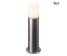 SLV ROX ACRYL 60 - Lampada a stelo a LED per esterni, in acciaio INOX 316, 3000 K, IP44, 12 W, colore: Argento