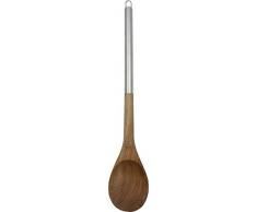 Camilla Gift 30311 Cucchiaio in Legno di Acacia con manicatura in Acciaio, quantitÃ : 1 Pezzo, Marrone