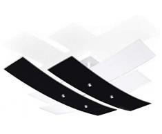 Sollux Lighting Andrea 50 - Plafoniera, vetro, colore: Bianco/Nero