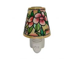 Luce notturna diffusore di olio essenziale in porcellana motivo Tiffany fiore