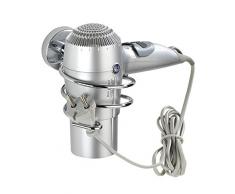 Wenko 22324100 asciugatrice Zinco Pressione in ghisa Supporto Capelli 15,5 x 10 x 8,5 cm, Cromo