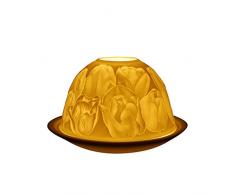 Light-Glow-portacandele portacandele a Forma di Tulipano, Porcellana, Bianco, 13Â x 12Â x 8Â cm