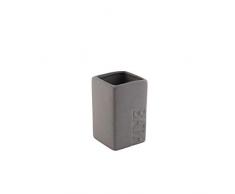 Axentia Bath Bicchiere portaspazzolino da Denti, Dolomite, Grigio, 7,2 x 11 x 7,2 cm