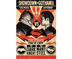 empireposter 739926Â Batman Vs Superman Stampa Face off Dawn of Justice Film Movie Poster, Carta, Multicolore, 91,5Â x 61Â x 0,14Â cm