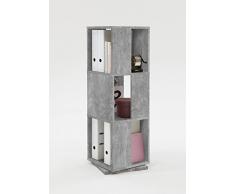 FMD furniture 291-001E - Scaffale Girevole in calcestruzzo Atelier, Dimensioni ca. 34 x 108 x 34 cm (BHT), Pannello truciolare Rivestito in Resina melamminica.