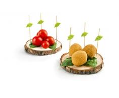 Excelsa Nature Set Aperitivo Tagliere con Stuzzichini, Legno, Marrone