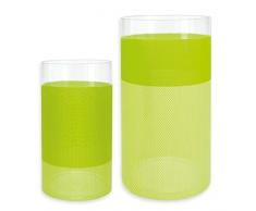 Contento 655212 Marah - Set di 2 portacandele Antivento, Verde