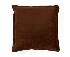 Thedecofactory Cuscino 40Â x 40Â cm Arthur, Velluto di Cotone, Cioccolato, 40Â x 40Â x 3Â cm