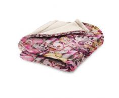 Emoji Total Luxury Coperta in Pile, Poliestere, Purple, Singolo, 190 x 120 x 3 cm