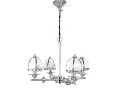 GarcÃa Requejo Brass.yp-Lampada a sospensione in ottone cromato, 4 lampade