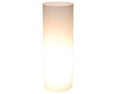 Naeve Leuchten vetro tavolo lampada/1 x E14/40 W/230 V/50 hz/lampadina/per lampadine a risparmio energetico/H: 35 cm/D: 12 cm/Alta qualità soffiato vetro serie/bianco satinato/vetro 306404