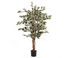 Decorazioni Mica Ficus Hawaii im Campana pentola pianta Artificiale, Poliestere, Verde, 70 x 70 x 110 cm