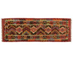 Eden Carpets Kilim Vegetale Tappeto Annodato a Mano, Lana, Multicolore, 66x194 cm
