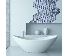 WALPLUS, Adesivi murali Rimovibili in Vinile da 71Â x 60Â cm, Motivo: poligono Geometrico, Perfetti per Decorare la casa o Il Salotto, LUfficio e la Camera dei Bambini o per Il Fai da Te, Colore: Blu