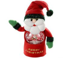 WeRChristmas 25Â cm Let It Snow musicale Babbo Natale decorazione Natale Neve Scena con LED a colori cangianti