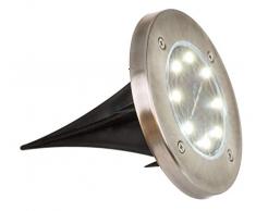 ootb - Faretto Solare da Giardino con 8 LED, 11,5 cm