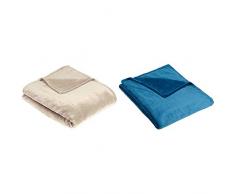 AmazonBasics - Coperta Vellutata in Pile, 127 x 152cm, colore Sabbia & - Coperta Vellutata in Pile, 127 x 152cm, colore Verde acqua