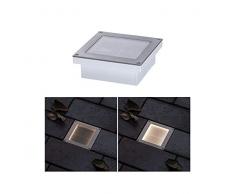 Paulmann 94238 Lampada da Incasso a Energia Solare da Terra Aron Led, 1 x 0.7 Watt Nero Acciaio Inossidabile, Plastica 3000 K Bianco Caldo, 0.7 W